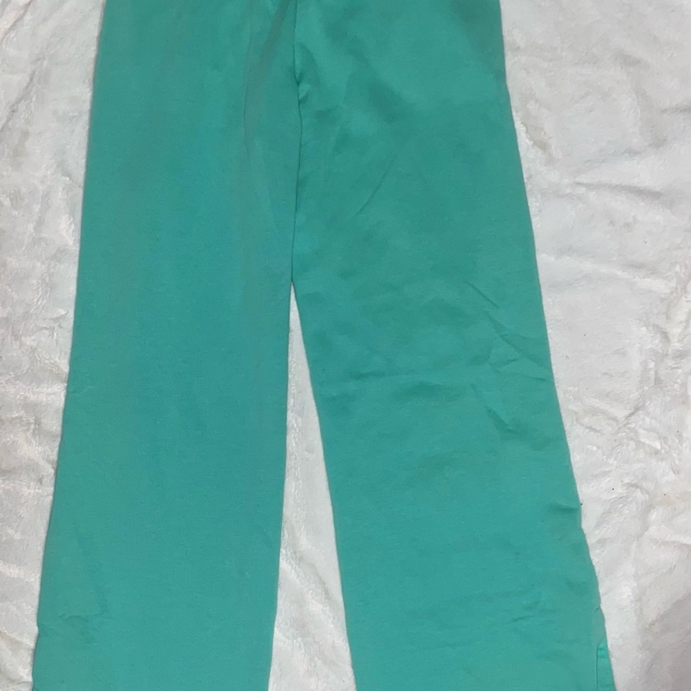 Teal Wide-Leg Pants